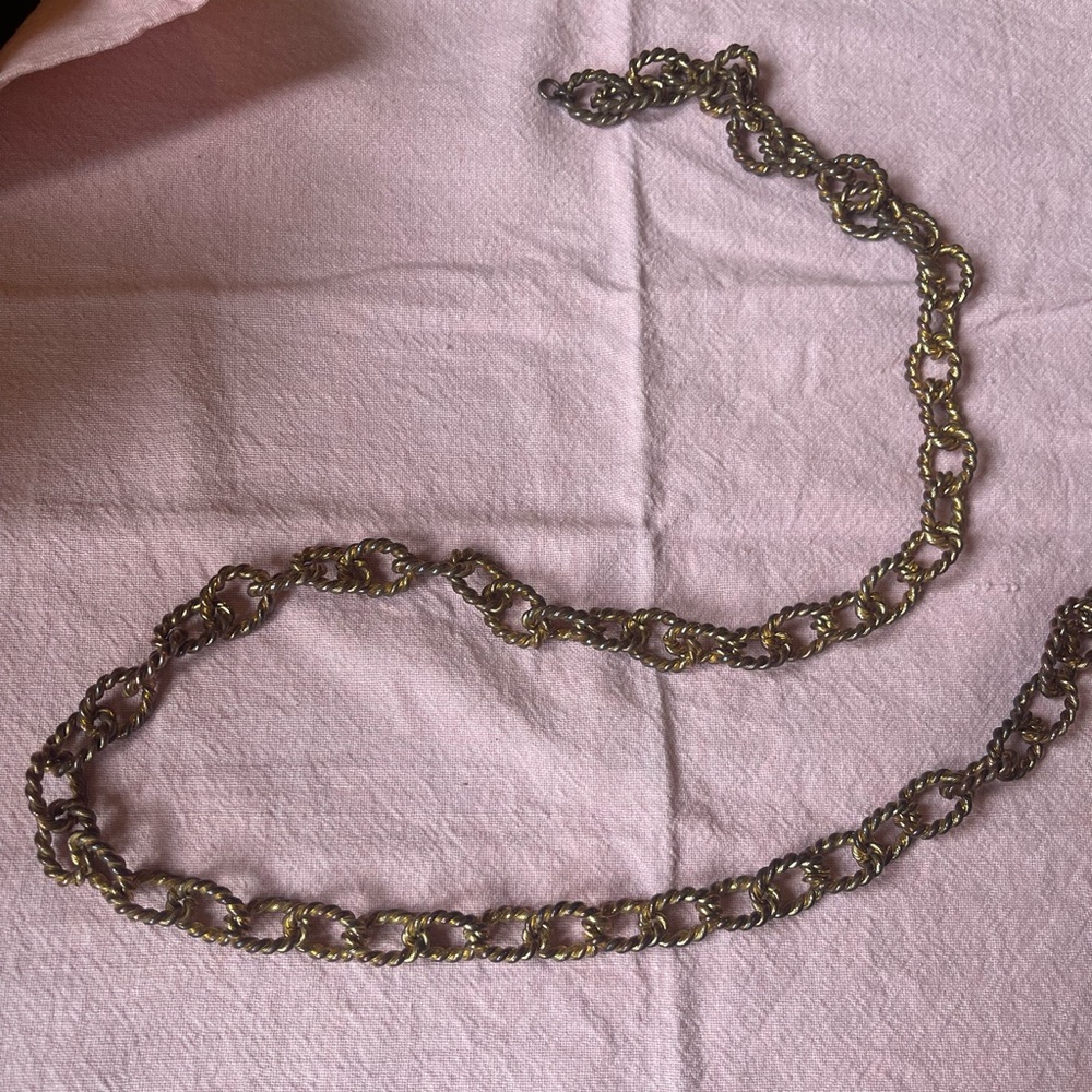 Kenneth Jay Lane Knotted Rope Chain Gold Necklace - Picture 7 of 7